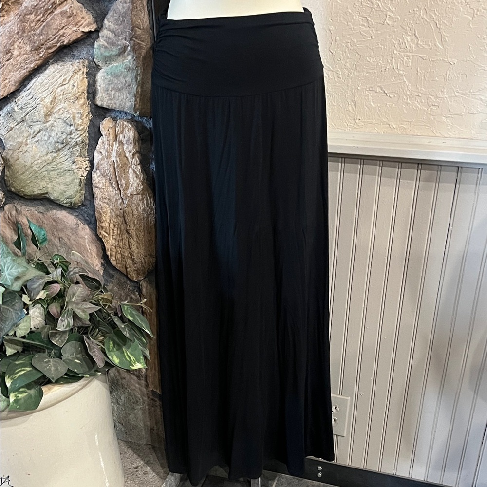 AB Studio Classic Black Maxi Skirt